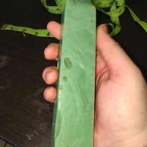Green aventurine large tower with caves